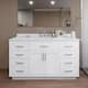 Option White / Giotto Quartz Top / Brushed Nickel