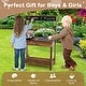 preview thumbnail 9 of 8, Gymax Kids Mud Kitchen Play Kitchen w/ Blackboard Stoves Removable