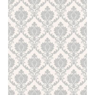 Galerie Wallcoverings Italian Classics 4 Collection Embossed Italian Damask Vinyl on Non-woven Matte Wallpaper Roll