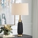 preview thumbnail 2 of 5, Uttermost Spyglass Black Wood Grain Table Lamp - 31"H,   Shade 10"H x 16"Dia.
