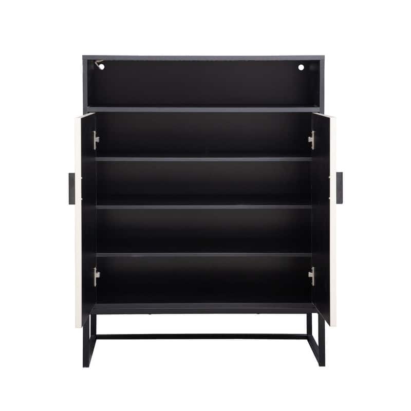 Entryway Shoe Storage Cabinet with 5-Tier Storage Space,Modern Shoe Organizer with Open Shelves