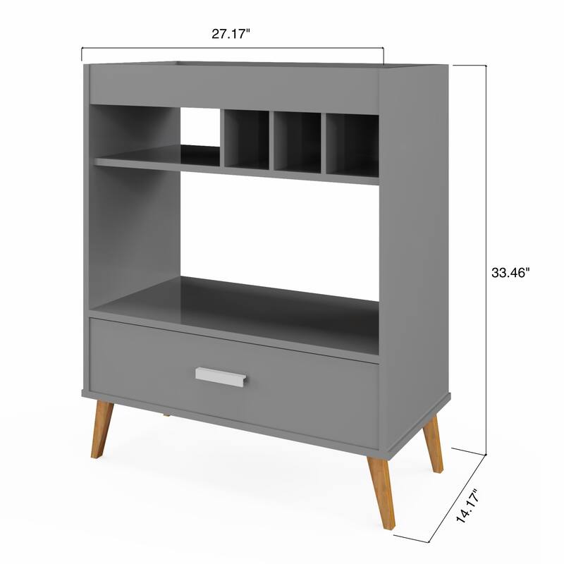 Boahaus Modern Bar Cabinet Wine Storage & Glassware Shelf