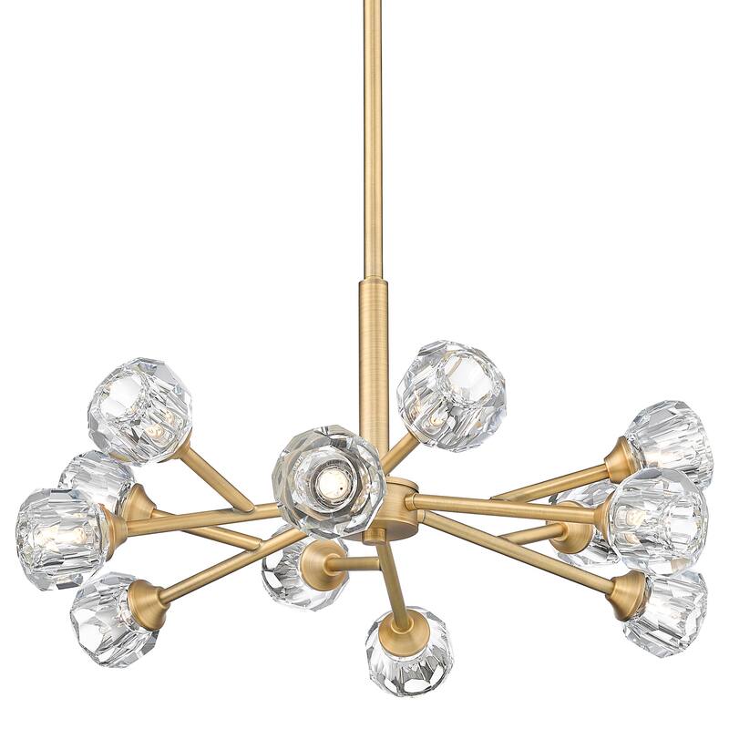 Innovations Lighting 465-12CR-G465-CL Aurora 12 Light 24" Wide Sputnik - Brushed Brass
