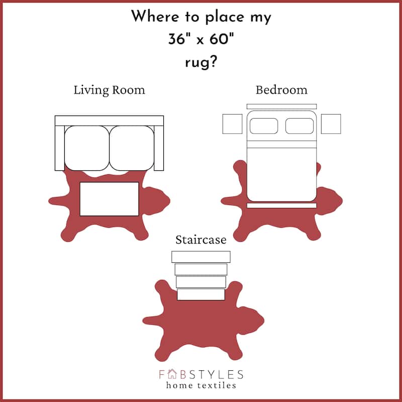 Fabstyles Animal Wool Printed Area Rag Rug Living Room, Hallway