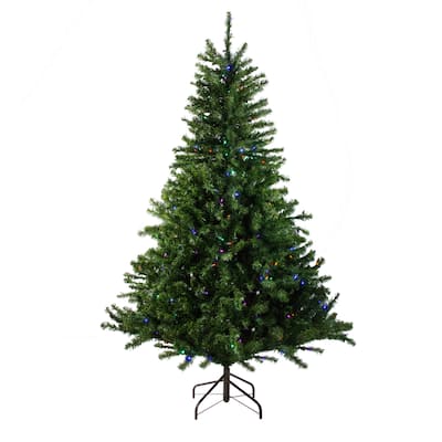 Artificial Canadian Pine Commercial Christmas Tree 15' Multi Lights - over-10-feet