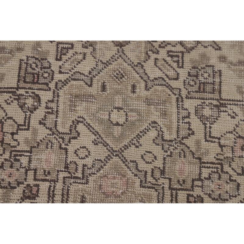 Distressed Tabriz Persian Vintage Rug Handmade Traditional Wool Carpet - 6'5"x 9'2"