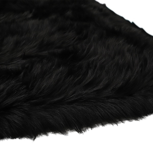 slide 1 of 30, Cozy Collection Ultra Soft Fluffy Faux Fur Sheepskin Area Rug 4' x 6' - Black