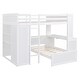 preview thumbnail 11 of 14, Full size Loft Bed with Twin size Stand-alone bed, Shelves,Desk,and Wardrobe,No Box Spring Required