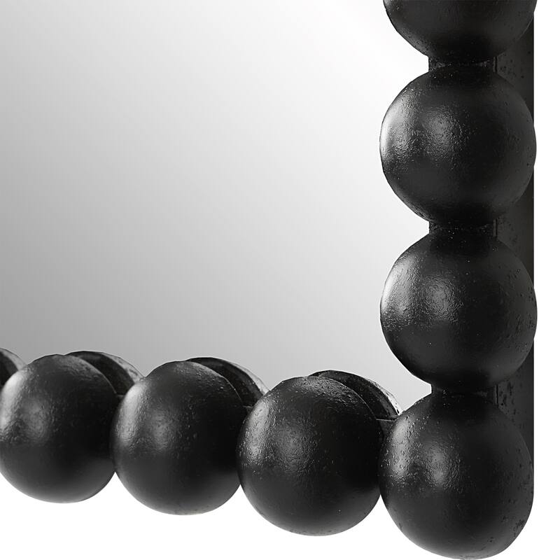 Iron Beaded Vanity Mirror - 30" - Black