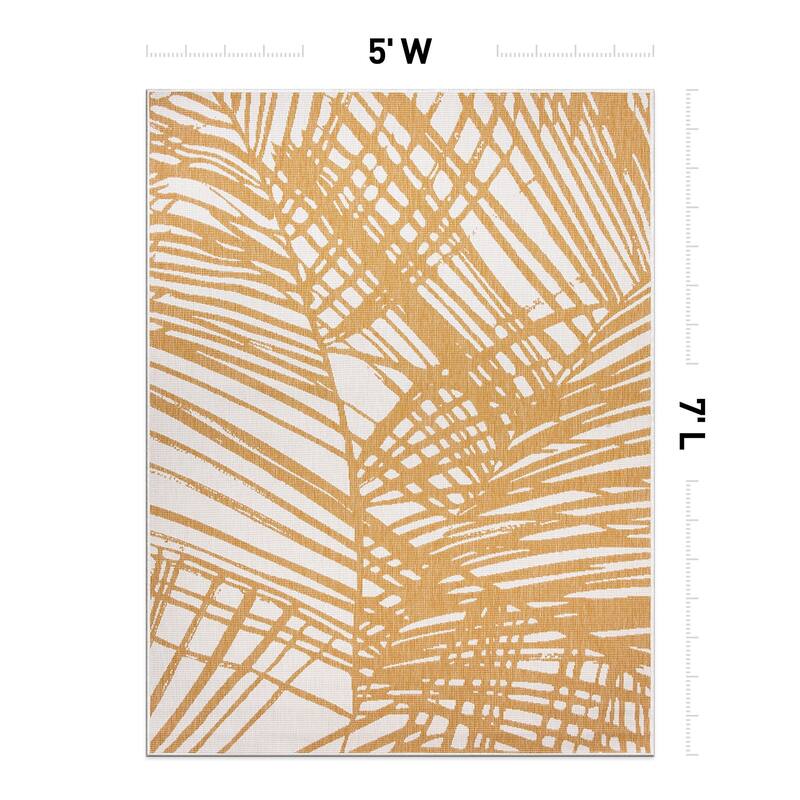 World Rug Gallery Nature Inspired Tropical Indoor/Outdoor Area Rug