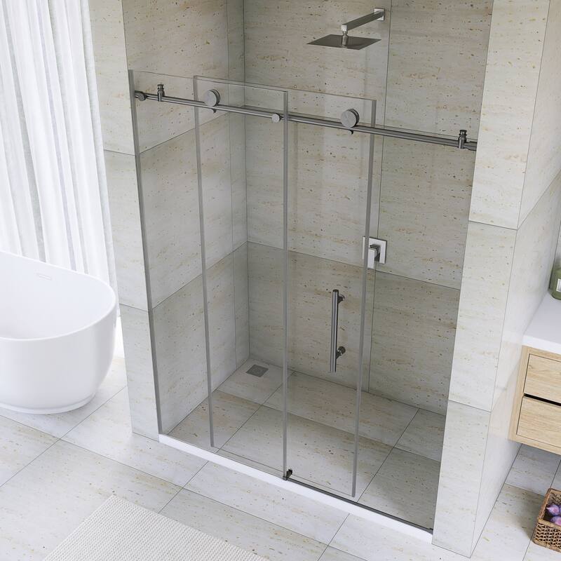 60" x 76" Sliding Frameless Shower Door - 60'' x 0.31'' x 76''