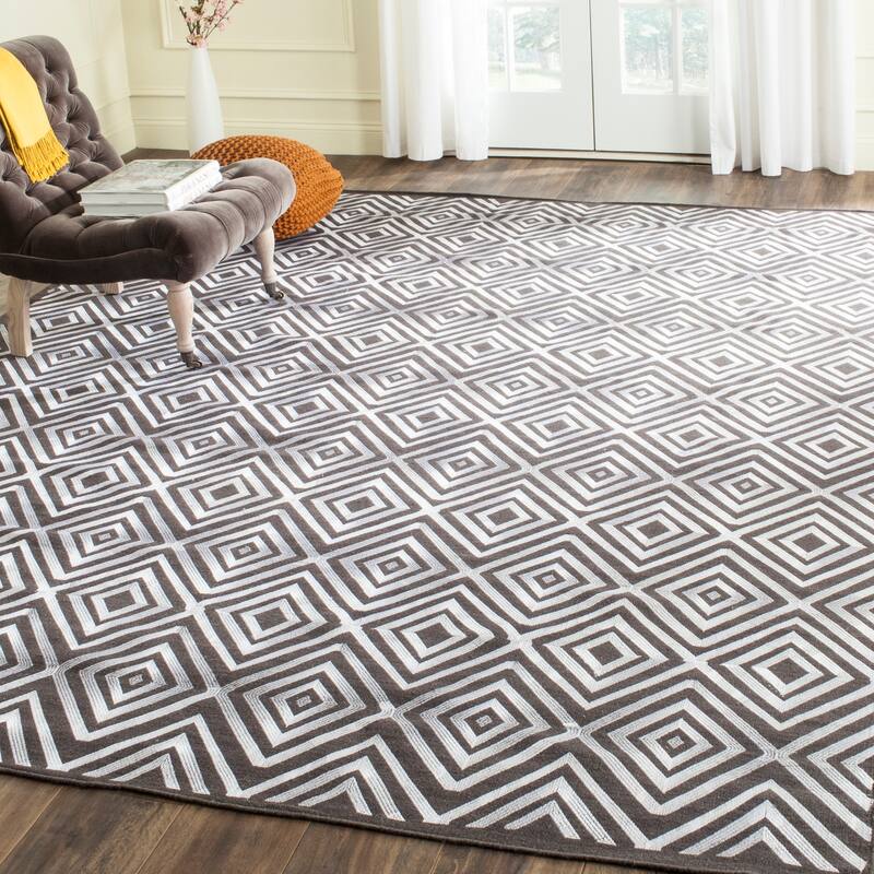 SAFAVIEH Handmade Flatweave Kilim Sevala Wool Rug - 8' x 10' - Charcoal