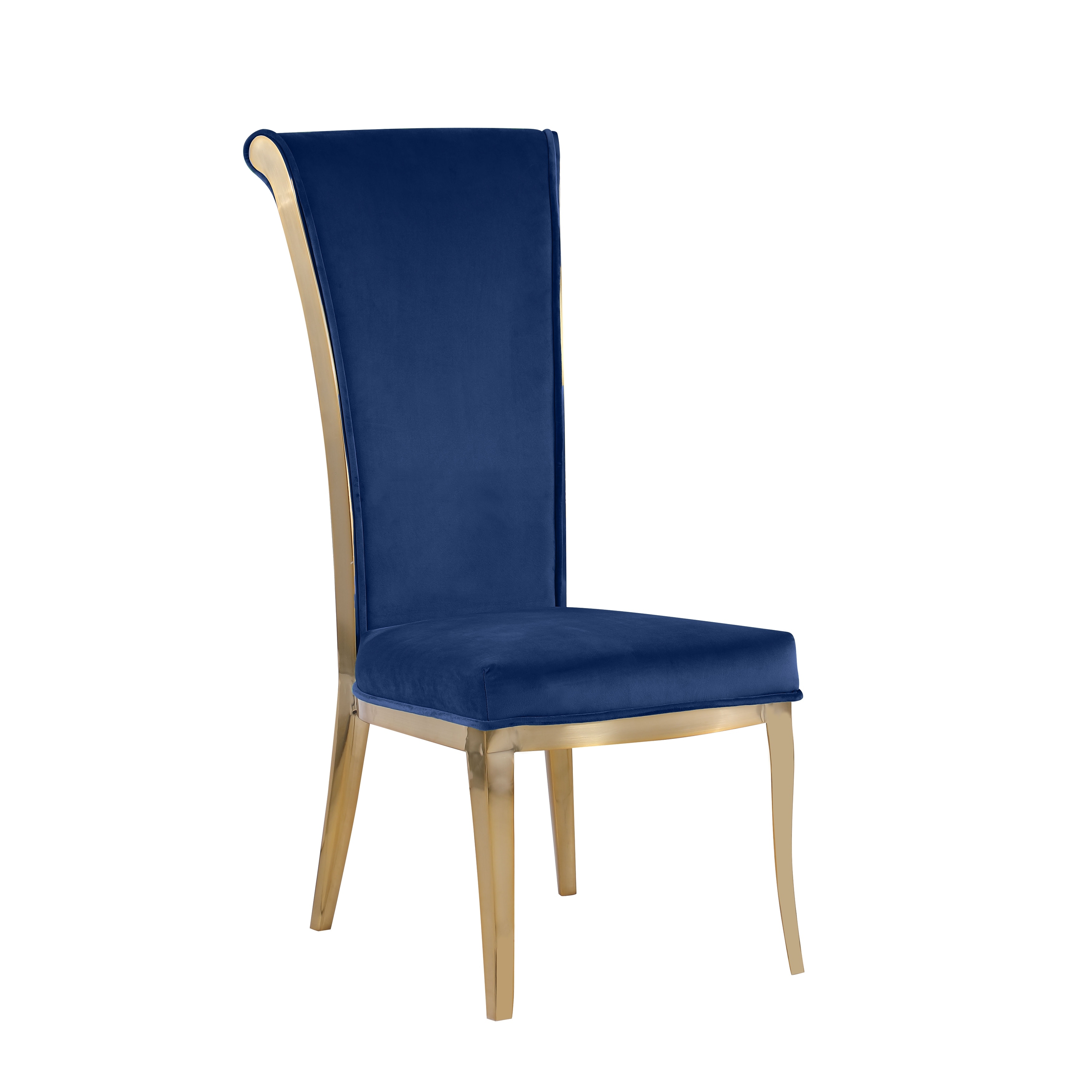 High back blue dining chairs store