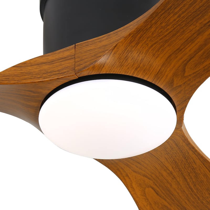 Sofucor 52 Inch Low Profile Flush Moun Ceiling Fans with Lights,3 ABS Blades,Dimmable 6-Speed 3-Timer Reversible DC Motor