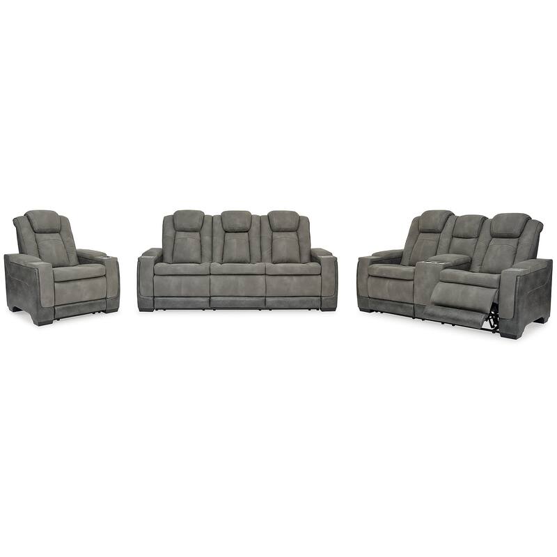 Signature Design by Ashley Next-Gen DuraPella Gray 3-Piece Upholstery Package - 86" W x 39.5" D x 43" H