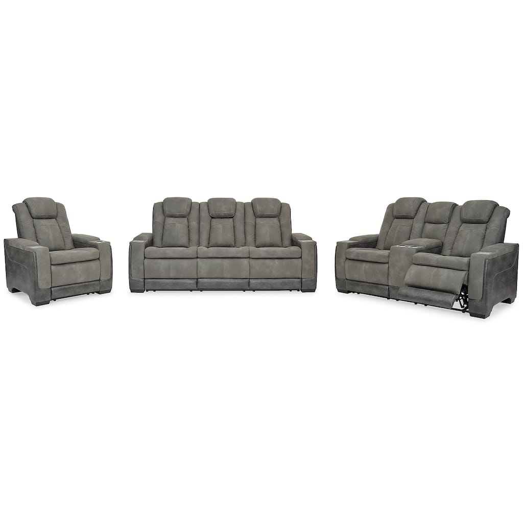 Signature Design by Ashley Next-Gen DuraPella Gray 3-Piece Upholstery Package - 86" W x 39.5" D x 43" H