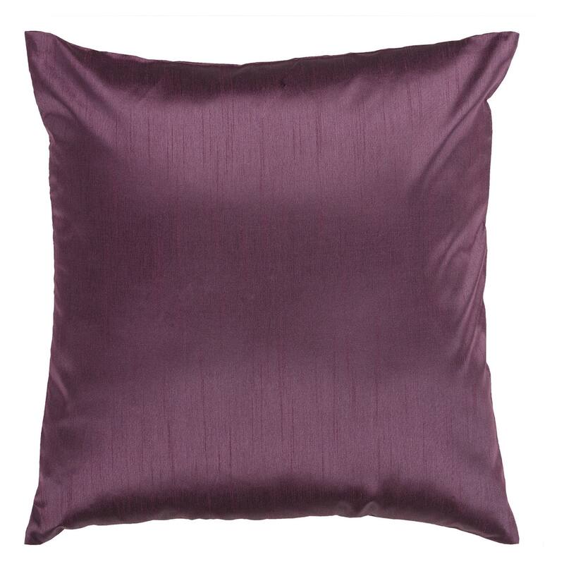 Artistic Weavers Decorative Chic 18-inch Square Solid Throw Pillow Cover with Poly Insert - Purple