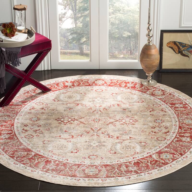 SAFAVIEH Windsor Zenzi Shabby Chic Oriental Polyester Rug
