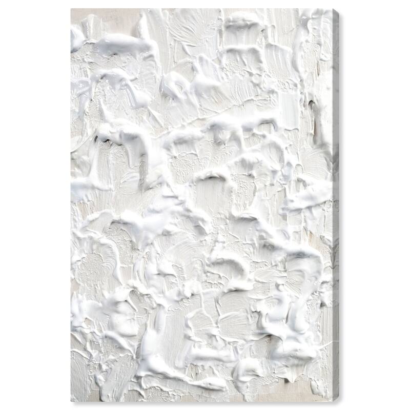 Wynwood Studio Abstract Cake Batter Abstract White and Modern & Contemporary Wall Art Canvas Print