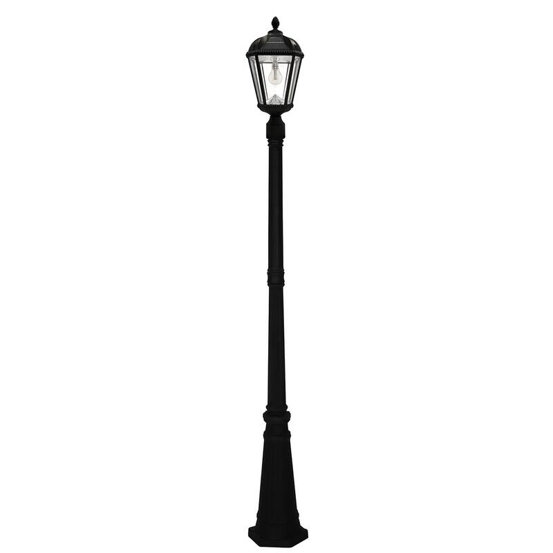 Gama Sonic 87 in. Royal Bulb Solar Warm White LED Lamp Post Light Set