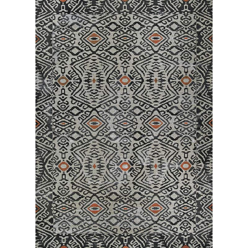 Dream Decor Rugs Gelato Sandawe Black Dark Gray Outdoor Area Rug