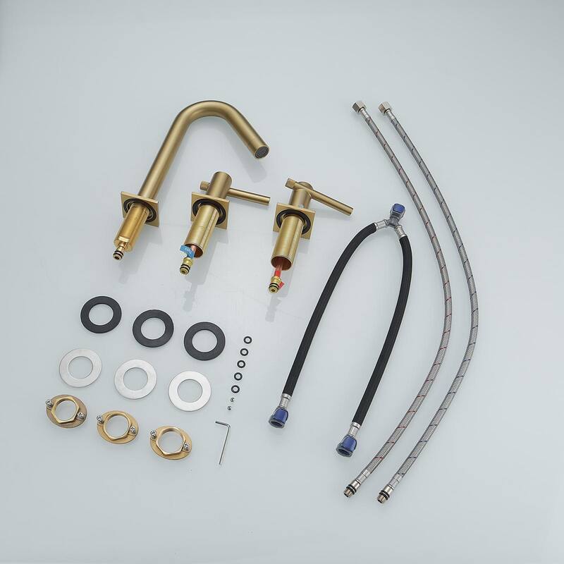 8 in. Widespread High-Arc Bathroom Faucet With Drain Kit