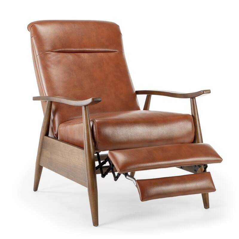 Sienna Upholstered Wood Push Back Recliner by Greyson Living
