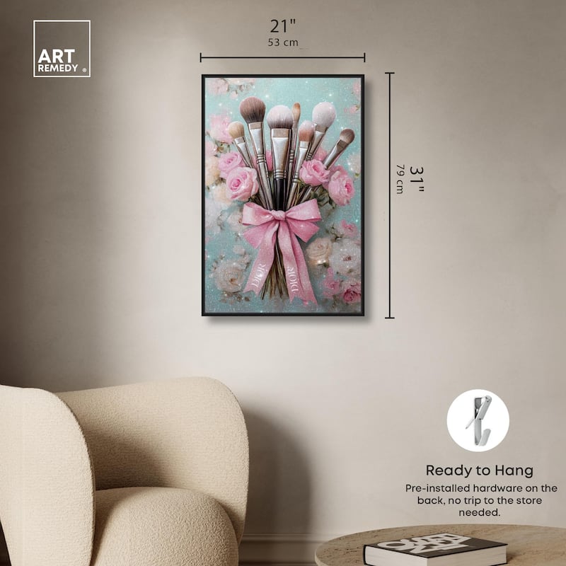Bouquet of Make Up Brushes Canvas by Art Remedy
