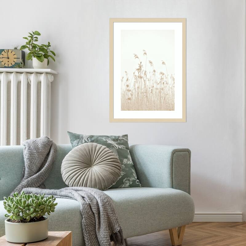 Winter reed by Christina Sillen Wood Framed Wall Art Print