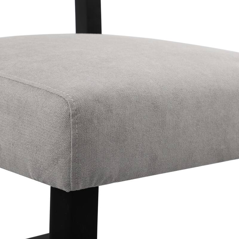 24 Inches Counter Height Bar Stools Upholstered Barstools with Brushed Legs Set of 2