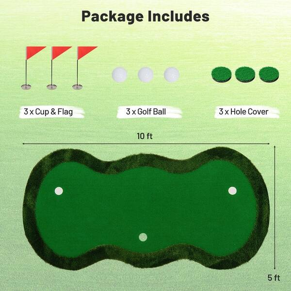 Costway 10 x 3.3/5 FT Golf Putting Green Professional Golf Training