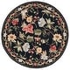 preview thumbnail 59 of 74, SAFAVIEH Handmade Chelsea Rubi French Country Floral Wool Rug 10' Round - Black