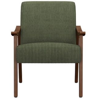 Yaheetech Mid-Century Upholstered Corduroy Fabric Armchair for Living Room, Bedroom