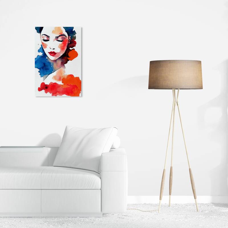 Wynwood Studio Fashion and Glam Mabella I Red and Modern & Contemporary Wall Art Canvas Print - 24 x 16
