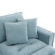 preview thumbnail 55 of 55, Roomfitters 100 x 59" Modern Convertible L-Shaped Sectional Sofa with Free Pillows, 4-Seat Suede Velvet Sleeper Sofa