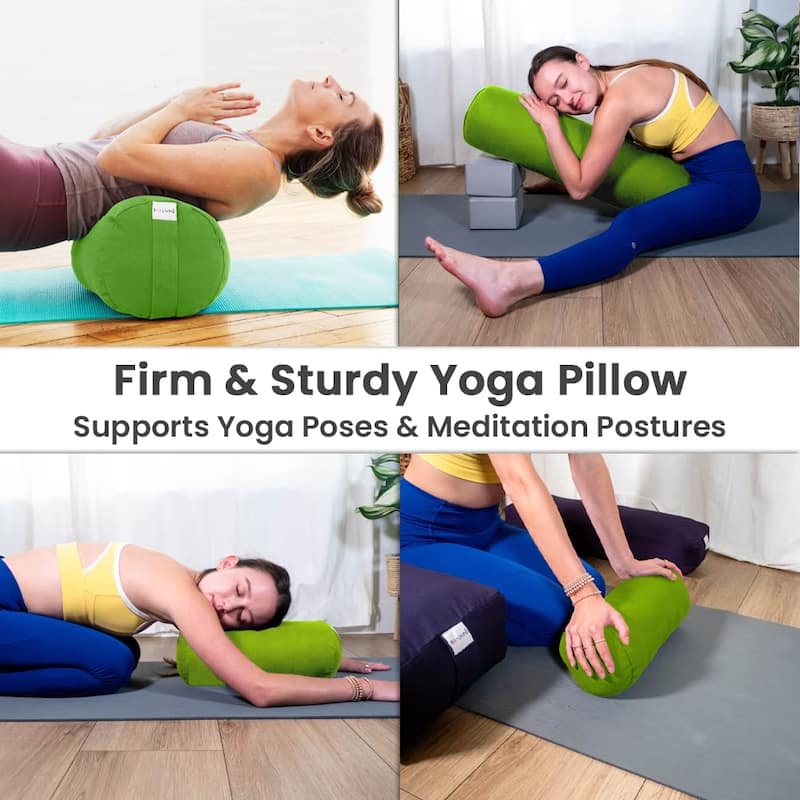 Sol Living Cylindrical Cotton Yoga Bolster