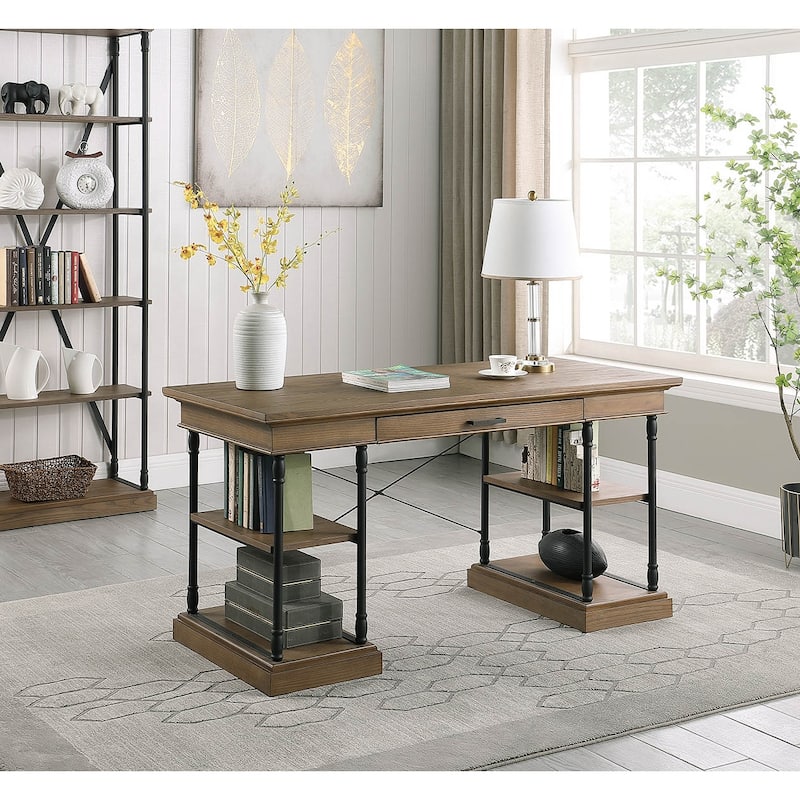 Corvus Ursula 59" 1-Drawer Wooden Computer Writing Desk