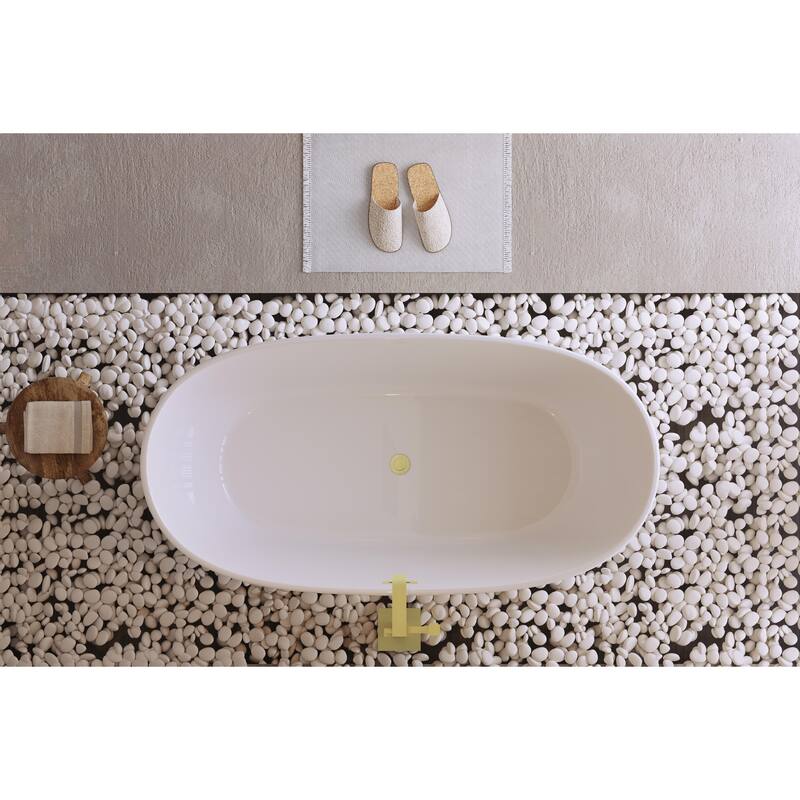 Adler Soaking Bathtub in Glossy White