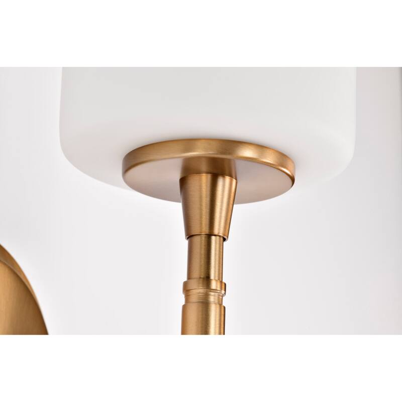 Liam 1 Light Vanity Burnished Brass White Opal Glass - Burnished Brass