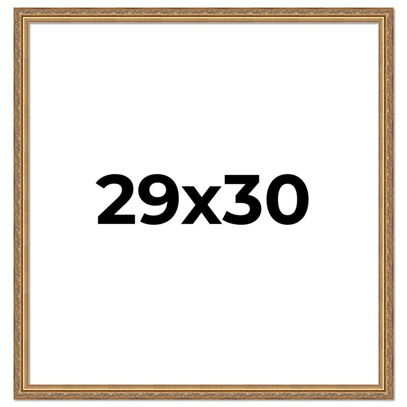 29x30 Frame Red Solid Wood Picture Frame Width 1.75 Inches | Interior Frame Depth 1 13/16 Inches