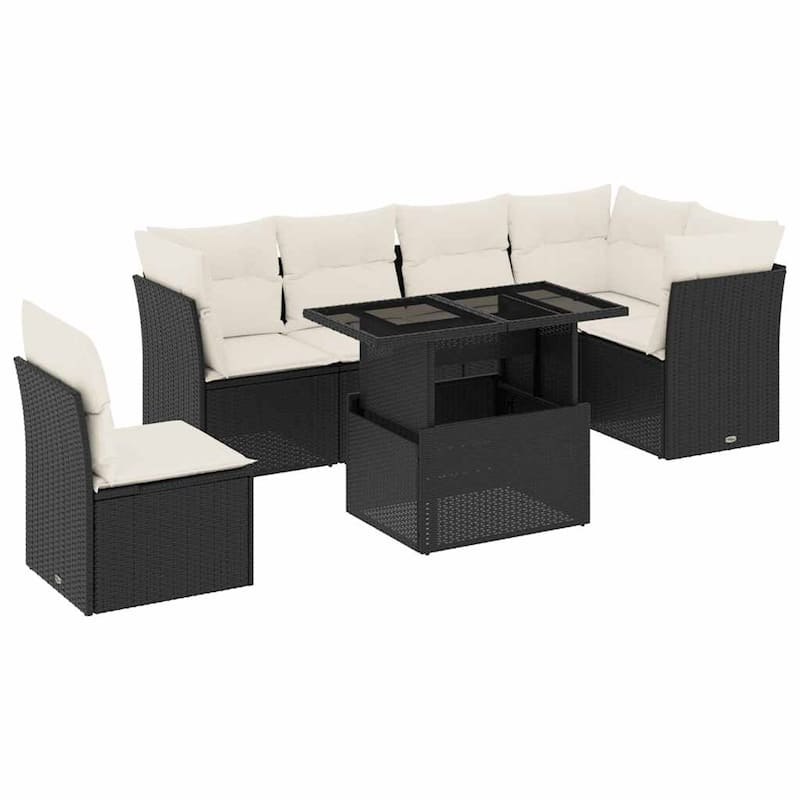 7-Piece Outdoor Sofa Set with Cushions