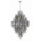 preview thumbnail 2 of 4, Addis 20 Light Polished Chrome Chandelier - 30.5"W x 49.5"H x 30.5"D