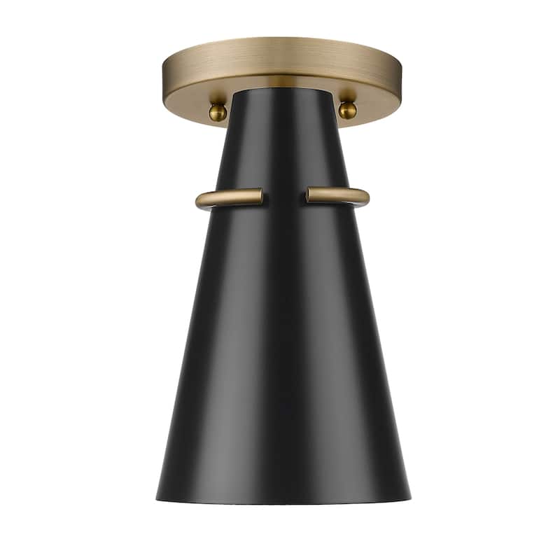 Reeva 1 Light Wall Sconce - Modern Brass with Matte Black