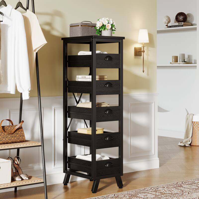 5-Drawer Chest with Metal Knobs