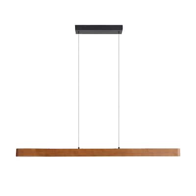 Silva 48" LED Pendant in Walnut with No Shade - Brown