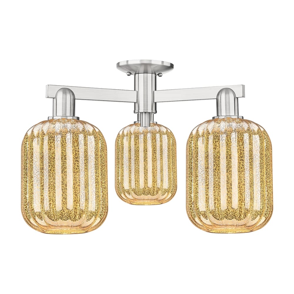 Innovations Lighting 716-3F-14-24 Preston Semi-Flush Cylinder Preston