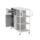Mobile Bar Cart Serving Wine Cart with Wheels, 3-tier Metal Frame Elegant Wine Storage