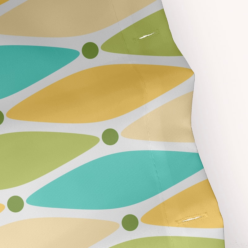 71 x 74-inch Wavy Splash Geometric Print Shower Curtain