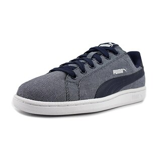 Shop Puma Puma Smash Herringbone Men Round Toe Canvas Blue