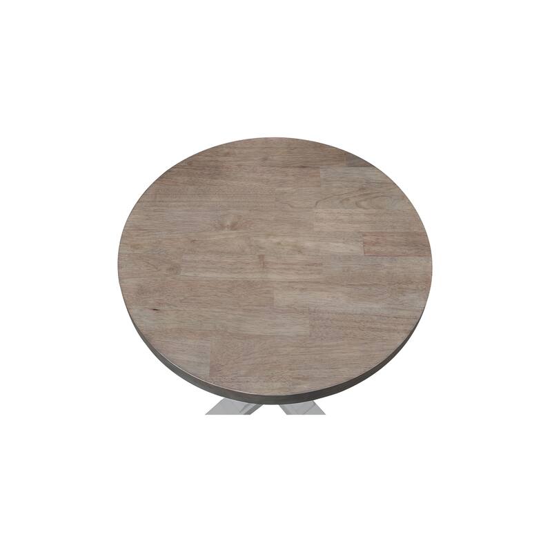 LaCasa Solid Wood Round End Table